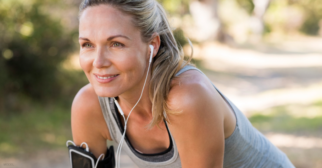 A mother exercises to complement the results of her tummy tuck